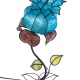 flower-shaped table lamp blue