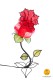 flower-shaped table lamp red