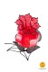 flower-shaped table lamp red