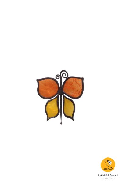 small butterfly-shaped magnet orange