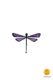 dragonfly-shaped magnet purple little