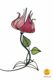 flower-shaped table lamp pink